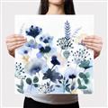 Picture of Ink Blue Flowers II  _GroupedProduct_Square_Canvas_