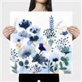 Picture of Ink Blue Flowers II  _GroupedProduct_Square_Canvas_