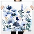 Picture of Ink Blue Flowers II  _GroupedProduct_Square_Canvas_