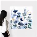 Picture of Ink Blue Flowers II  _GroupedProduct_Square_Canvas_