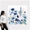 Picture of Ink Blue Flowers II  _GroupedProduct_Square_Canvas_