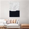 Picture of Mid Century Abstract Blue  _GroupedProduct_Rectangle_Portrait_Canvas_
