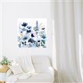 Picture of Ink Blue Flowers II  _GroupedProduct_Square_Canvas_