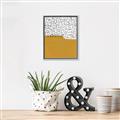 Picture of Mid Century Abstract Yellow _GroupedProduct_Rectangle_Portrait_Canvas_Framed_
