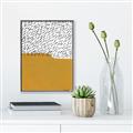 Picture of Mid Century Abstract Yellow _GroupedProduct_Rectangle_Portrait_Canvas_Framed_