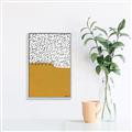 Picture of Mid Century Abstract Yellow _GroupedProduct_Rectangle_Portrait_Canvas_Framed_