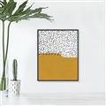 Picture of Mid Century Abstract Yellow _GroupedProduct_Rectangle_Portrait_Canvas_Framed_