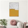 Picture of Mid Century Abstract Yellow _GroupedProduct_Rectangle_Portrait_Canvas_Framed_