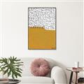 Picture of Mid Century Abstract Yellow _GroupedProduct_Rectangle_Portrait_Canvas_Framed_