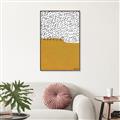 Picture of Mid Century Abstract Yellow _GroupedProduct_Rectangle_Portrait_Canvas_Framed_