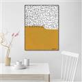 Picture of Mid Century Abstract Yellow _GroupedProduct_Rectangle_Portrait_Canvas_Framed_