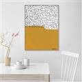 Picture of Mid Century Abstract Yellow _GroupedProduct_Rectangle_Portrait_Canvas_Framed_