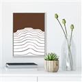 Picture of Mid Century Abstract Brown _GroupedProduct_Rectangle_Portrait_Canvas_Framed_