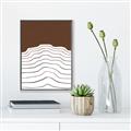 Picture of Mid Century Abstract Brown _GroupedProduct_Rectangle_Portrait_Canvas_Framed_