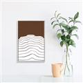 Picture of Mid Century Abstract Brown _GroupedProduct_Rectangle_Portrait_Canvas_Framed_