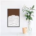 Picture of Mid Century Abstract Brown _GroupedProduct_Rectangle_Portrait_Canvas_Framed_