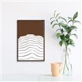 Picture of Mid Century Abstract Brown _GroupedProduct_Rectangle_Portrait_Canvas_Framed_