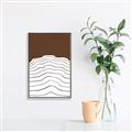 Picture of Mid Century Abstract Brown _GroupedProduct_Rectangle_Portrait_Canvas_Framed_