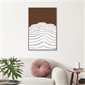 Picture of Mid Century Abstract Brown _GroupedProduct_Rectangle_Portrait_Canvas_Framed_