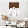 Picture of Mid Century Abstract Brown _GroupedProduct_Rectangle_Portrait_Canvas_Framed_