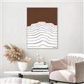 Picture of Mid Century Abstract Brown _GroupedProduct_Rectangle_Portrait_Canvas_Framed_