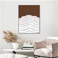 Picture of Mid Century Abstract Brown _GroupedProduct_Rectangle_Portrait_Canvas_Framed_
