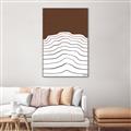 Picture of Mid Century Abstract Brown _GroupedProduct_Rectangle_Portrait_Canvas_Framed_
