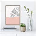 Picture of Mid Century Abstract Pink _GroupedProduct_Rectangle_Portrait_Canvas_Framed_
