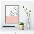 Picture of Mid Century Abstract Pink _GroupedProduct_Rectangle_Portrait_Canvas_Framed_