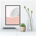 Picture of Mid Century Abstract Pink _GroupedProduct_Rectangle_Portrait_Canvas_Framed_