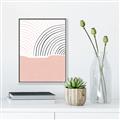 Picture of Mid Century Abstract Pink _GroupedProduct_Rectangle_Portrait_Canvas_Framed_