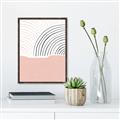 Picture of Mid Century Abstract Pink _GroupedProduct_Rectangle_Portrait_Canvas_Framed_