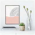 Picture of Mid Century Abstract Pink _GroupedProduct_Rectangle_Portrait_Canvas_Framed_