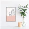 Picture of Mid Century Abstract Pink _GroupedProduct_Rectangle_Portrait_Canvas_Framed_