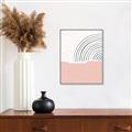 Picture of Mid Century Abstract Pink _GroupedProduct_Rectangle_Portrait_Canvas_Framed_