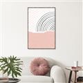 Picture of Mid Century Abstract Pink _GroupedProduct_Rectangle_Portrait_Canvas_Framed_