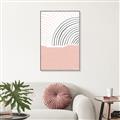Picture of Mid Century Abstract Pink _GroupedProduct_Rectangle_Portrait_Canvas_Framed_