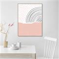 Picture of Mid Century Abstract Pink _GroupedProduct_Rectangle_Portrait_Canvas_Framed_