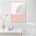Picture of Mid Century Abstract Pink _GroupedProduct_Rectangle_Portrait_Canvas_Framed_