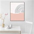 Picture of Mid Century Abstract Pink _GroupedProduct_Rectangle_Portrait_Canvas_Framed_