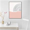 Picture of Mid Century Abstract Pink _GroupedProduct_Rectangle_Portrait_Canvas_Framed_
