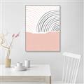 Picture of Mid Century Abstract Pink _GroupedProduct_Rectangle_Portrait_Canvas_Framed_
