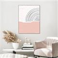 Picture of Mid Century Abstract Pink _GroupedProduct_Rectangle_Portrait_Canvas_Framed_