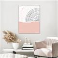 Picture of Mid Century Abstract Pink _GroupedProduct_Rectangle_Portrait_Canvas_Framed_