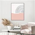 Picture of Mid Century Abstract Pink _GroupedProduct_Rectangle_Portrait_Canvas_Framed_