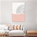 Picture of Mid Century Abstract Pink _GroupedProduct_Rectangle_Portrait_Canvas_Framed_