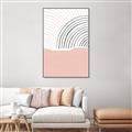 Picture of Mid Century Abstract Pink _GroupedProduct_Rectangle_Portrait_Canvas_Framed_