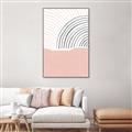 Picture of Mid Century Abstract Pink _GroupedProduct_Rectangle_Portrait_Canvas_Framed_