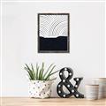 Picture of Mid Century Abstract Blue  _GroupedProduct_Rectangle_Portrait_Canvas_Framed_