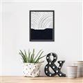 Picture of Mid Century Abstract Blue  _GroupedProduct_Rectangle_Portrait_Canvas_Framed_